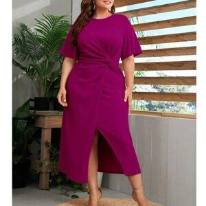 Luxe Butterfly Sleeve Evening Formal Party Wedding Dress